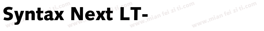 Syntax Next LT字体转换